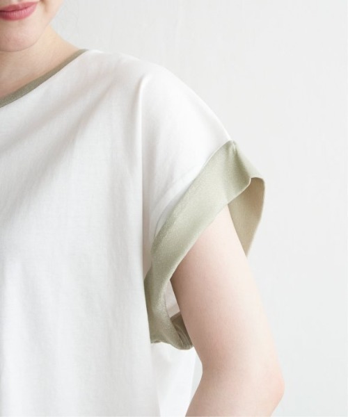 LBC(エルビーシー)の「ラメ袖フレンチスリーブTシャツ(Tシャツ/カットソー・レディース・ホワイト/ブラック/グレー/ブルー・M)」の20枚目の写真