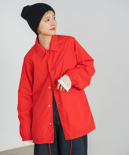 Spick & Span（スピックアンドスパン）の「ロゴ刺繍コーチジャケット（ナイロンジャケット・レディース・レッド/グリーン・FREE）」の18枚目の写真