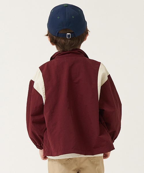 b・ROOM（ビールーム）の「【撥水加工】ビッグシルエット配色ウィンドブレーカー（ブルゾン・キッズ・エンジ/ネイビー/ブルーグリーン/キャメル・130cm/120cm/150cm/100cm/140cm/110cm）」の17枚目の写真
