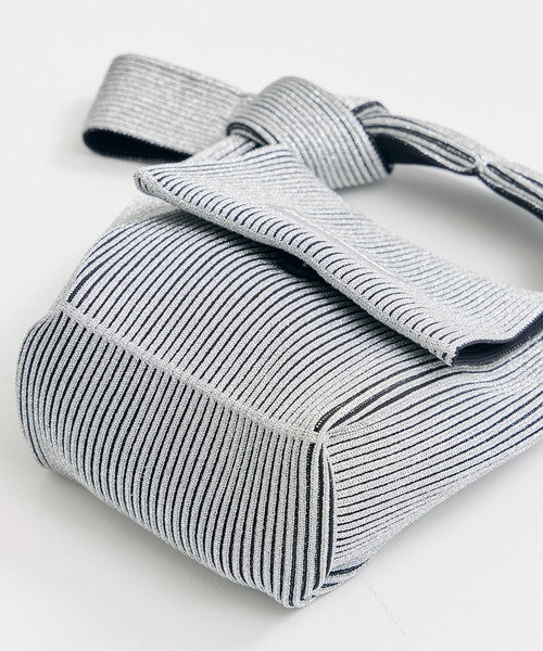 LASTFRAME（ラストフレーム）の「【LASTFRAME/ラストフレーム】KYOTO METALLIC OBI BAG/ニットバッグ（ショルダーバッグ・レディース・シルバー・FREE）」の15枚目の写真