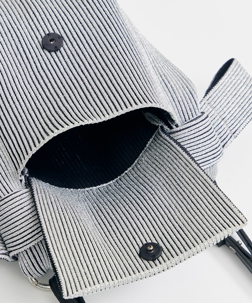 LASTFRAME（ラストフレーム）の「【LASTFRAME/ラストフレーム】KYOTO METALLIC OBI BAG/ニットバッグ（ショルダーバッグ・レディース・シルバー・FREE）」の16枚目の写真