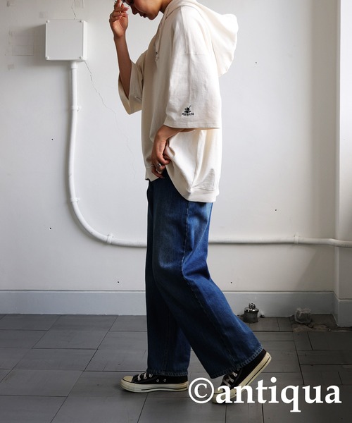 裏毛ロゴフーディー（パーカー）｜antiqua（アンティカ）