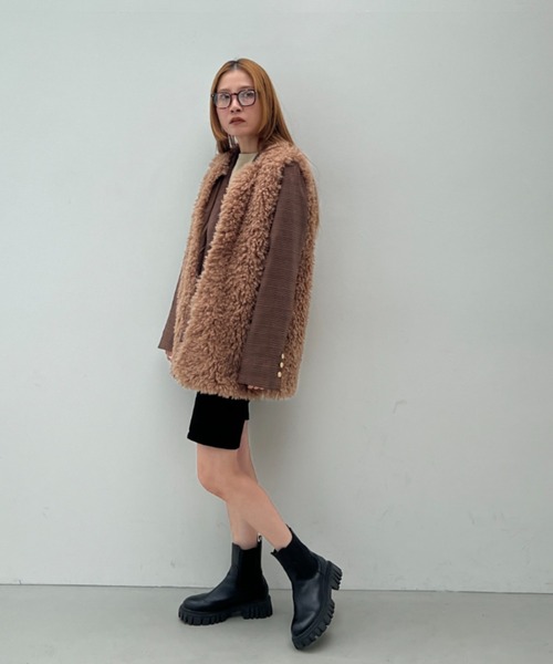 y/m(イム)の「プードルボアミドル丈ベスト(ベスト・レディース・アイボリー/グレー/ブラウン・FREE)」の20枚目の写真