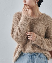 ラメシャギーニット