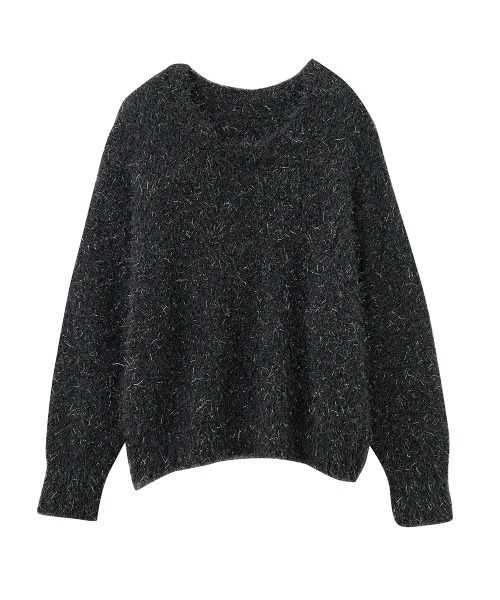 RANAN(ラナン)の「ラメシャギーニット(ニット/セーター・レディース・ベージュ/シルバー/チャコール・L/M/LL)」の7枚目の写真