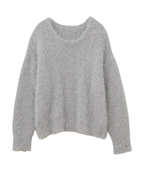 ニット セーター 2024AW/ラメシャギーニット/洗える レディース セール】 【洗える】フィルムラメシャギー ニット （ニット