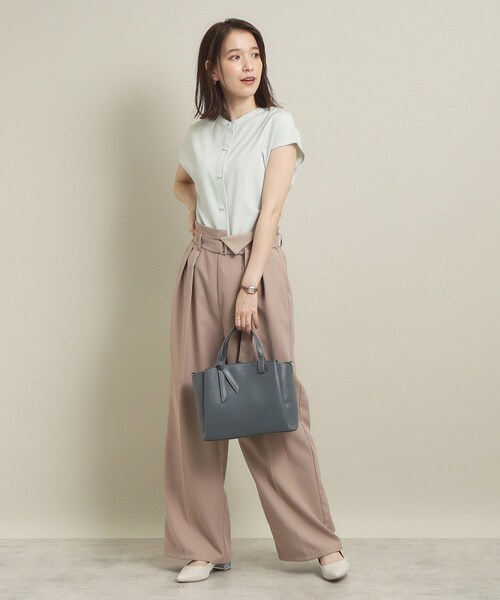 ITS'DEMO(イッツデモ)の「◆【通勤/肌触りさらり/手洗い可】パール調釦ストライプブラウス(シャツ/ブラウス・レディース・サックスブルー系2/ホワイト系5/グリーン系3/ブルー系2・00)」の11枚目の写真