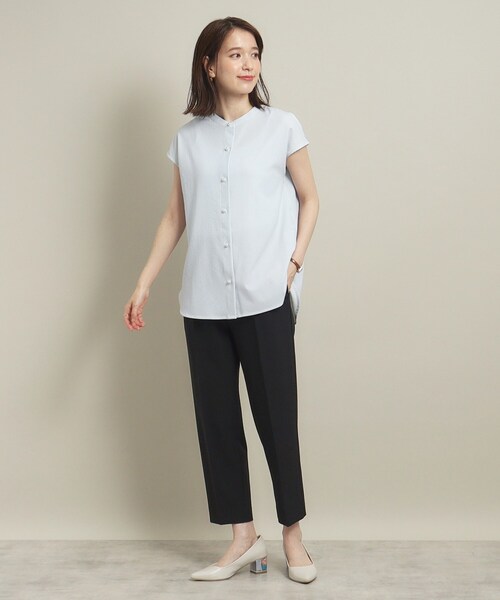 ITS'DEMO(イッツデモ)の「◆【通勤/肌触りさらり/手洗い可】パール調釦ストライプブラウス(シャツ/ブラウス・レディース・サックスブルー系2/ホワイト系5/グリーン系3/ブルー系2・00)」の18枚目の写真