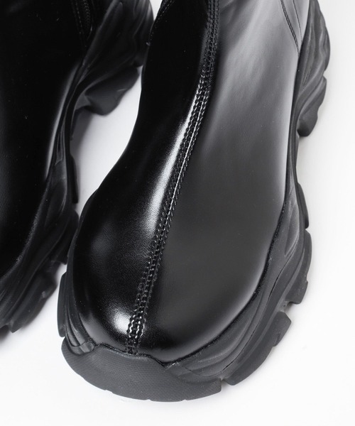 mysty woman（ミスティウーマン）の「スニーカーロングブーツ 144051（ブーツ・レディース・ホワイト/ブラック/グレー・MEDIUM/LARGE）」の9枚目の写真