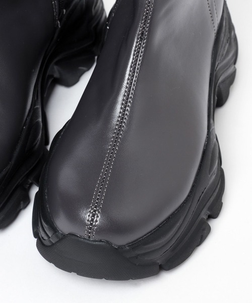 mysty woman（ミスティウーマン）の「スニーカーロングブーツ 144051（ブーツ・レディース・ホワイト/ブラック/グレー・MEDIUM/LARGE）」の10枚目の写真