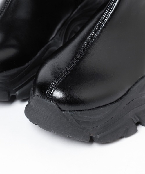 mysty woman（ミスティウーマン）の「スニーカーロングブーツ 144051（ブーツ・レディース・ホワイト/ブラック/グレー・MEDIUM/LARGE）」の12枚目の写真