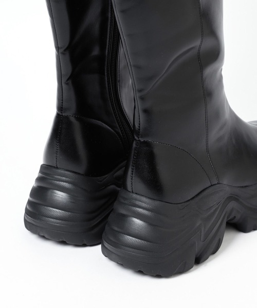 mysty woman（ミスティウーマン）の「スニーカーロングブーツ 144051（ブーツ・レディース・ホワイト/ブラック/グレー・MEDIUM/LARGE）」の17枚目の写真