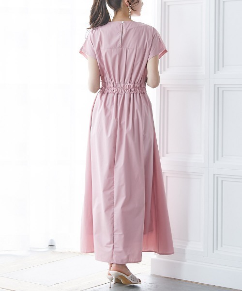 高身長 フレンチスリーブボリュームフレアワンピース（トールサイズ）fifiean（ワンピース）｜slattgir（スラットジール）