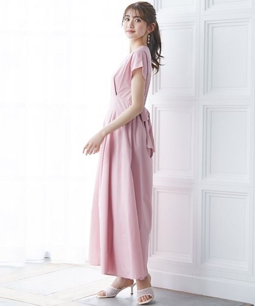 高身長 フレンチスリーブボリュームフレアワンピース（トールサイズ）fifiean（ワンピース）｜slattgir（スラットジール）