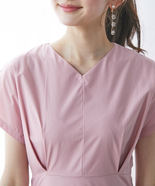 高身長 フレンチスリーブボリュームフレアワンピース（トールサイズ）fifiean（ワンピース）｜slattgir（スラットジール）