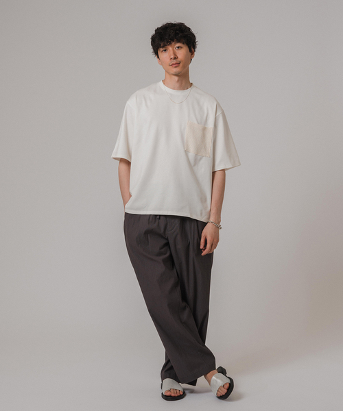 EDIFICE（エディフィス）の「ギマ ラッセル ポケット Tシャツ（Tシャツ/カットソー・メンズ・ネイビー/ホワイト・LARGE/MEDIUM）」の3枚目の写真