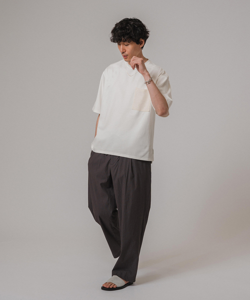 EDIFICE（エディフィス）の「ギマ ラッセル ポケット Tシャツ（Tシャツ/カットソー・メンズ・ネイビー/ホワイト・LARGE/MEDIUM）」の5枚目の写真