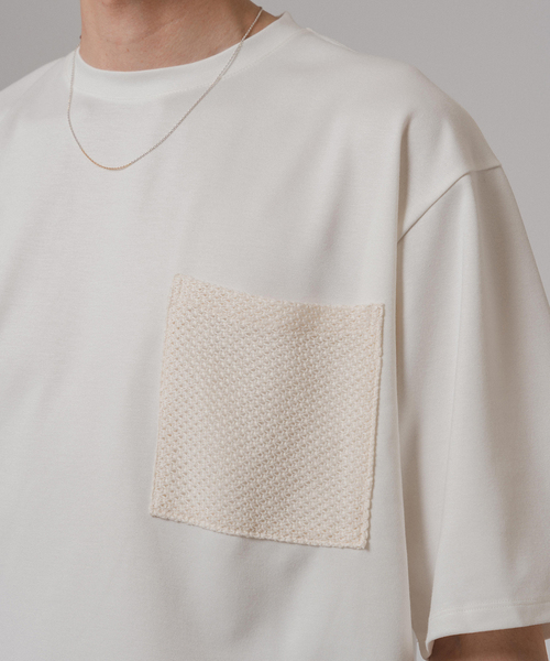 EDIFICE（エディフィス）の「ギマ ラッセル ポケット Tシャツ（Tシャツ/カットソー・メンズ・ネイビー/ホワイト・LARGE/MEDIUM）」の12枚目の写真