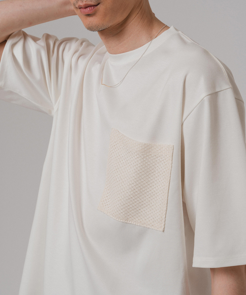 EDIFICE（エディフィス）の「ギマ ラッセル ポケット Tシャツ（Tシャツ/カットソー・メンズ・ネイビー/ホワイト・LARGE/MEDIUM）」の13枚目の写真