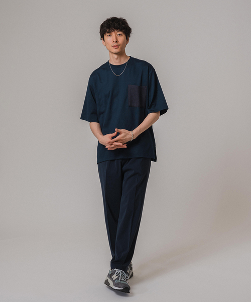 EDIFICE（エディフィス）の「ギマ ラッセル ポケット Tシャツ（Tシャツ/カットソー・メンズ・ネイビー/ホワイト・LARGE/MEDIUM）」の15枚目の写真