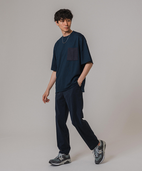 EDIFICE（エディフィス）の「ギマ ラッセル ポケット Tシャツ（Tシャツ/カットソー・メンズ・ネイビー/ホワイト・LARGE/MEDIUM）」の17枚目の写真