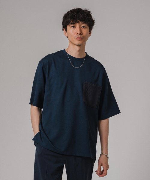 EDIFICE（エディフィス）の「ギマ ラッセル ポケット Tシャツ（Tシャツ/カットソー・メンズ・ネイビー/ホワイト・LARGE/MEDIUM）」の19枚目の写真