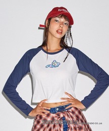 FOREVER 21 | 【ANGEL BLUE】ラグランロングTシャツ(Tシャツ/カットソー)