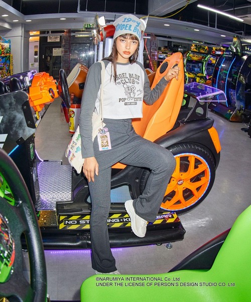 FOREVER 21（フォーエバー トゥエンティーワン）の「【ANGEL BLUE】ラグランロングTシャツ（Tシャツ/カットソー・レディース・レッド/ネイビー/グレー・FREE）」の10枚目の写真