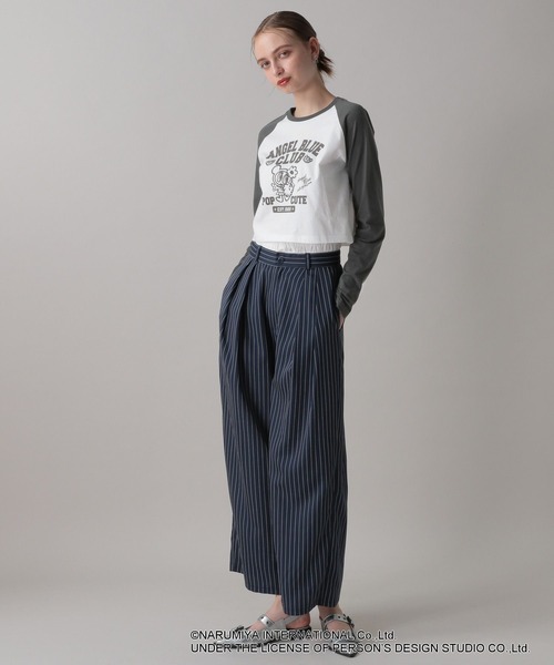 ANGEL BLUE|エンジェルブルー 35周年袖プリントロングTシャツ