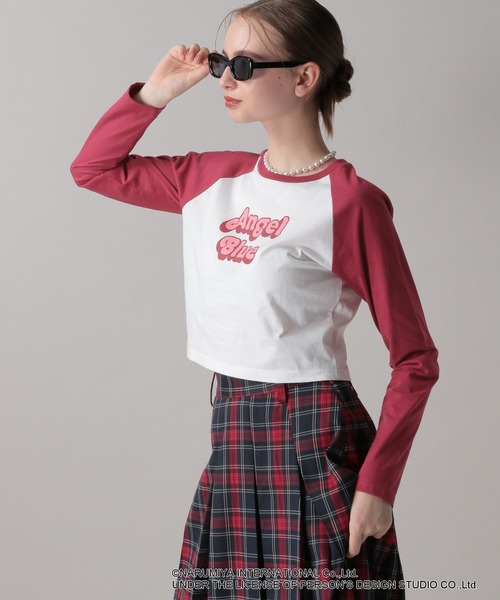 FOREVER 21（フォーエバー トゥエンティーワン）の「【ANGEL BLUE】ラグランロングTシャツ（Tシャツ/カットソー・レディース・レッド/ネイビー/グレー・FREE）」の14枚目の写真