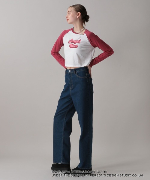 FOREVER 21（フォーエバー トゥエンティーワン）の「【ANGEL BLUE】ラグランロングTシャツ（Tシャツ/カットソー・レディース・レッド/ネイビー/グレー・FREE）」の17枚目の写真