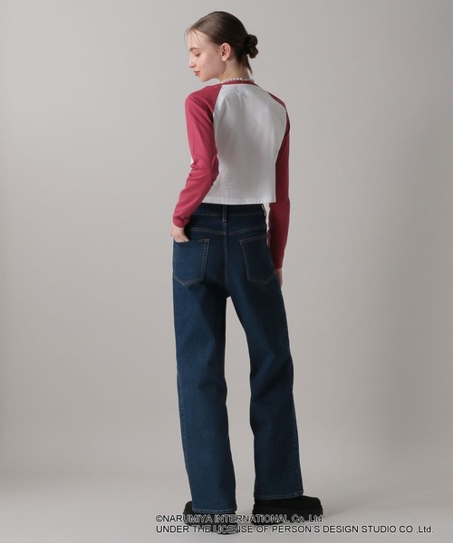 FOREVER 21（フォーエバー トゥエンティーワン）の「【ANGEL BLUE】ラグランロングTシャツ（Tシャツ/カットソー・レディース・レッド/ネイビー/グレー・FREE）」の18枚目の写真