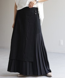 アシンメトリープリーツスカート