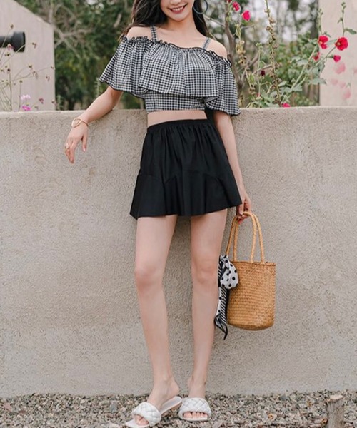 新品未使用　アンドマリー　水着　スイムウェア　チェック柄 ビキニ 水着 レディース 夏 ビキニ2点セット 韓国風 チェック柄