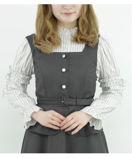 F i.n.t（フィント）の「フリル使い2wayスリーブブラウス/fint（シャツ/ブラウス・レディース・ホワイト×ブラック/オフホワイト/ピンク・FREE）」の7枚目の写真