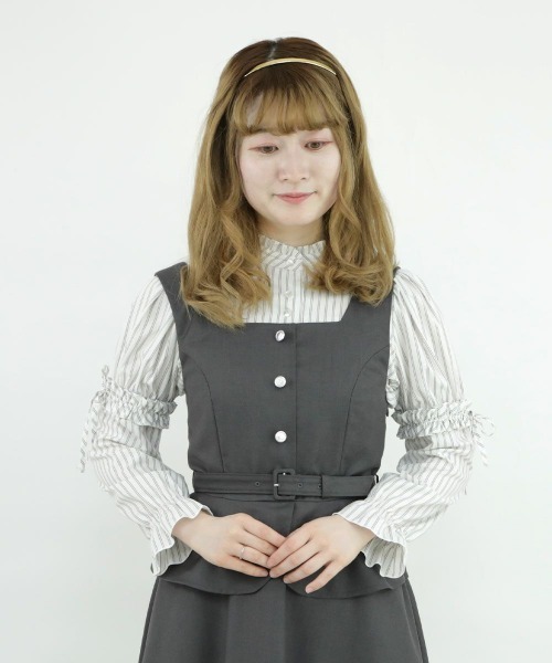 F i.n.t（フィント）の「フリル使い2wayスリーブブラウス/fint（シャツ/ブラウス・レディース・ホワイト×ブラック/オフホワイト/ピンク・FREE）」の8枚目の写真