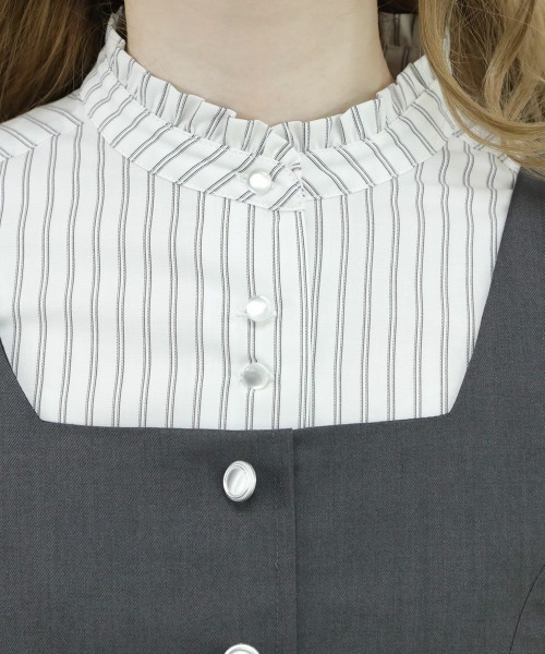 F i.n.t（フィント）の「フリル使い2wayスリーブブラウス/fint（シャツ/ブラウス・レディース・ホワイト×ブラック/オフホワイト/ピンク・FREE）」の9枚目の写真