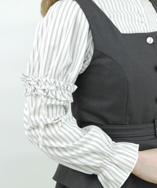 F i.n.t（フィント）の「フリル使い2wayスリーブブラウス/fint（シャツ/ブラウス・レディース・ホワイト×ブラック/オフホワイト/ピンク・FREE）」の11枚目の写真