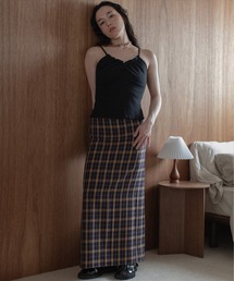 SUWDEE（スーディー）の「check long skirt（スカート）」