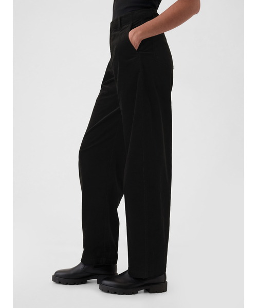 【セール】365 ハイライズ コーデュロイ テーパード アンクルトラウザーパンツ（その他パンツ）｜GAP（ギャップ）