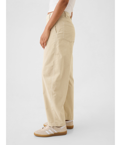 【セール】365 ハイライズ コーデュロイ テーパード アンクルトラウザーパンツ（その他パンツ）｜GAP（ギャップ）