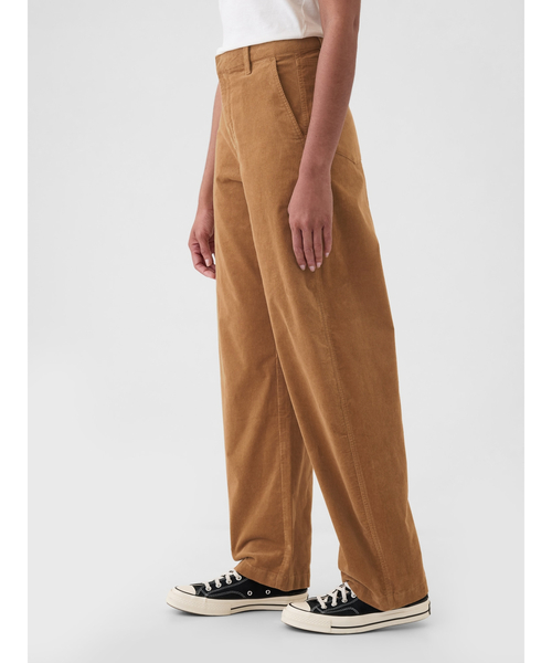 【セール】365 ハイライズ コーデュロイ テーパード アンクルトラウザーパンツ（その他パンツ）｜GAP（ギャップ）