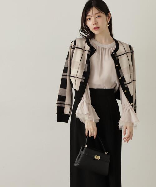 PROPORTION BODY DRESSING(プロポーションボディドレッシング)の「楊柳キャンディースリーブブラウス / 1214210920(シャツ/ブラウス・レディース・ベージュ系その他/グレー/ダークグレー・FREE)」の5枚目の写真