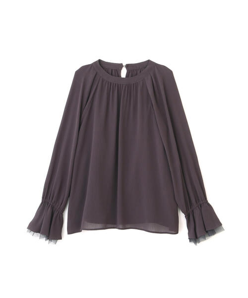 PROPORTION BODY DRESSING(プロポーションボディドレッシング)の「楊柳キャンディースリーブブラウス / 1214210920(シャツ/ブラウス・レディース・ベージュ系その他/グレー/ダークグレー・FREE)」の7枚目の写真