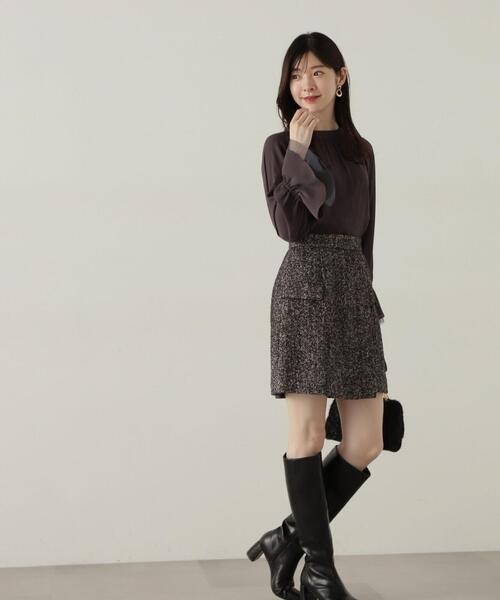 PROPORTION BODY DRESSING(プロポーションボディドレッシング)の「楊柳キャンディースリーブブラウス / 1214210920(シャツ/ブラウス・レディース・ベージュ系その他/グレー/ダークグレー・FREE)」の16枚目の写真