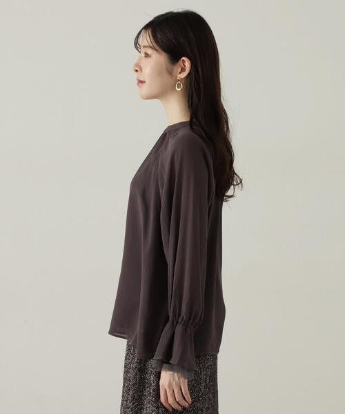 PROPORTION BODY DRESSING(プロポーションボディドレッシング)の「楊柳キャンディースリーブブラウス / 1214210920(シャツ/ブラウス・レディース・ベージュ系その他/グレー/ダークグレー・FREE)」の18枚目の写真