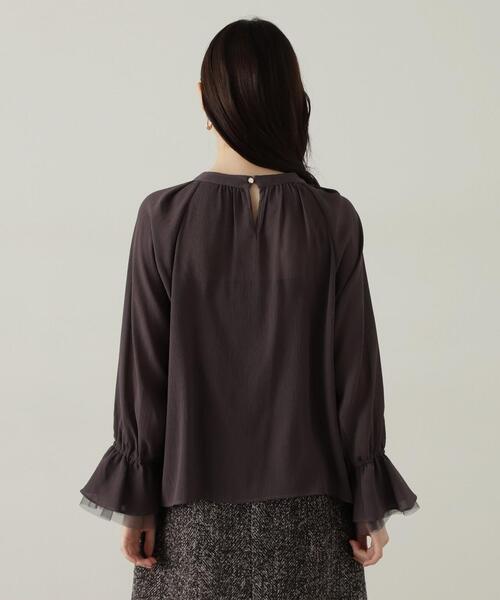 PROPORTION BODY DRESSING(プロポーションボディドレッシング)の「楊柳キャンディースリーブブラウス / 1214210920(シャツ/ブラウス・レディース・ベージュ系その他/グレー/ダークグレー・FREE)」の19枚目の写真