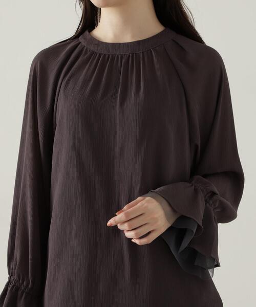 PROPORTION BODY DRESSING(プロポーションボディドレッシング)の「楊柳キャンディースリーブブラウス / 1214210920(シャツ/ブラウス・レディース・ベージュ系その他/グレー/ダークグレー・FREE)」の22枚目の写真