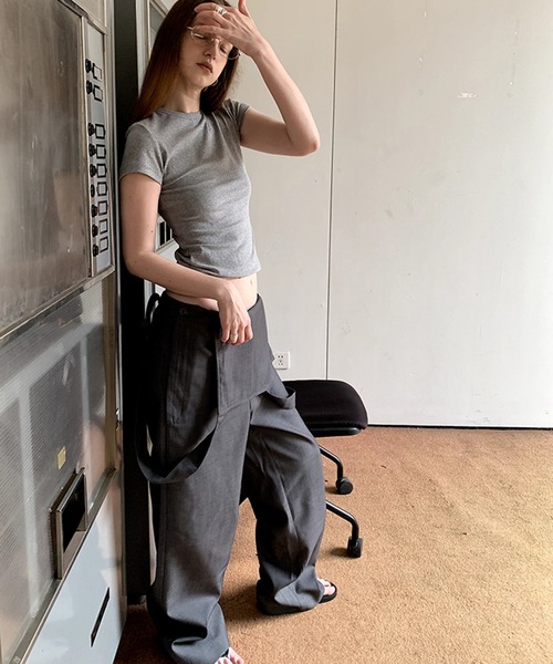 【セール】【25SS】ルーズサロペット LON24a021（サロペット/オーバーオール）｜LONSLAN（ロンスラン）