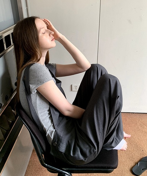 【セール】【25SS】ルーズサロペット LON24a021（サロペット/オーバーオール）｜LONSLAN（ロンスラン）